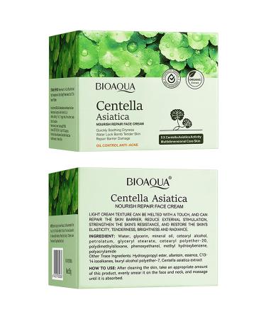 BIOAQUA Centella Asiatica Moisturizing Face Cream - Nourish Repair & Control Oil | Anti-Acne Skin Care 50g - Buy Online on GoSupps.com