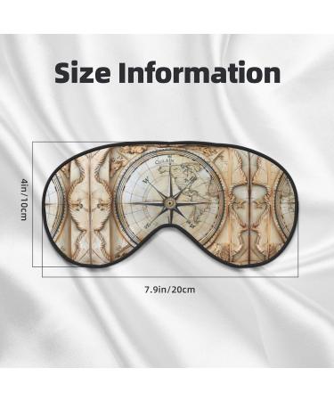 SSIMOO Compass Map Nautical Print Double-Sided Eye Mask - Soft Light Blocking Sleep Aid for Better Rest | International Shipping Available - Buy Online on GoSupps.com