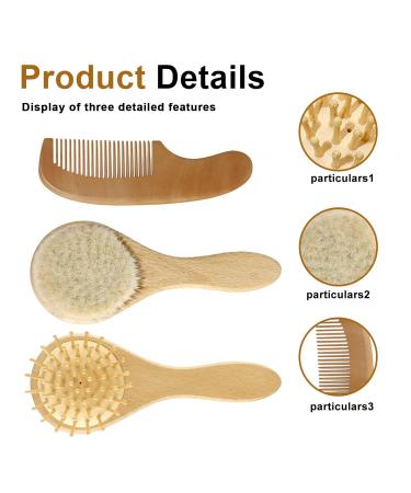 Baby Hairbrush Set - 4-Piece Infant & Toddler Brush and Comb for Soft Hair Care - Buy Online on GoSupps.com