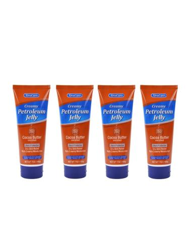 4 Pack of Xtra Care Creamy Petroleum Jelly Skin Moisturizer Cocoa Butter Enriched 7 Ounces Each