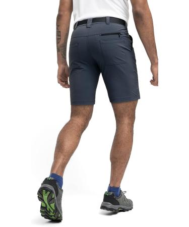 Maier Sports Men's Hiking Trousers Nil Short M - Graphite | Short Outdoor Trousers with Belt & 5 Pockets for Ultimate Storage - Buy Online on GoSupps.com