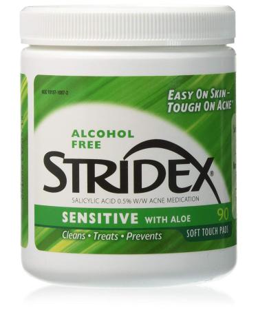 Stridex Daily Care Acne Pads with Salicylic Acid  Sensitive with Aloe 90 ea