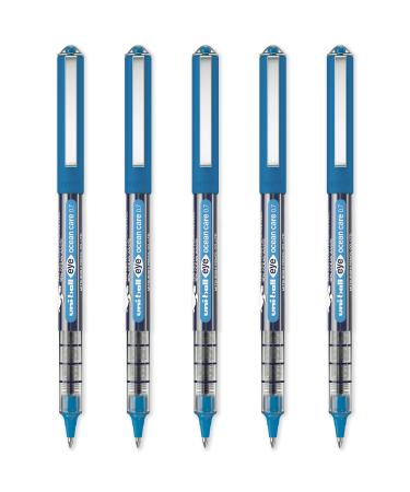 Uni-Ball Eye Ocean Care UB-157ROP ink roller fine 0.7 mm ballpoint pen for writing drawing art handicrafts and coloring color and water-repellent 5 pieces blue ink