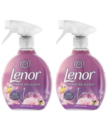 Lenor Crease Releaser Spray Removes Creases in Fabric Exotic Bloom Scent 2Pk 2 x 500ml