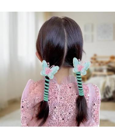 Phone Wire Hair Ties | Colorful Hair Bands Ponytail Holders Hair Elastics Stylish Hair Tie Hair Bands For Trendy Hairstyles Green - Buy Online on GoSupps.com