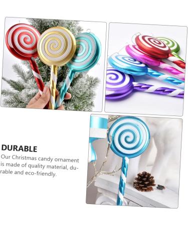 Cabilock 1pc Lollipop Pendant Decor Christmas Hanging Lollipop Xmas Candy Ornaments Props Christmas Tree Blue 20X9.5X2cm - Buy Online on GoSupps.com