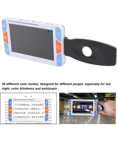 Portable Digital Magnifier 5.0inch Digital Magnifier with Handle 3 Million Fixed Focusing 3X To 48X Zoom 26 Color Modes Electronic Magnifier for Reading Books Style 1 - Buy Online on GoSupps.com