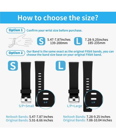 Neitooh 4-Pack Compatible Bands for Fitbit Versa/Versa 2/Lite - Soft Silicone Straps for Men & Women - Small - Black/Gray/Blue/Purple - Buy Online on GoSupps.com