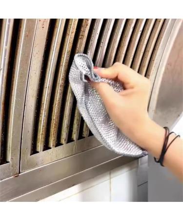 vlrbfl Ancienflow Scrubber Ancient Flow Stainless Steel Scrubber Non Scratch Wire Dish Cloth Double-Sided Mesh Metal Wire Cleaning Rag Multi Functional Non Scratch Wire Dish Cloth (5) - Buy Online on GoSupps.com