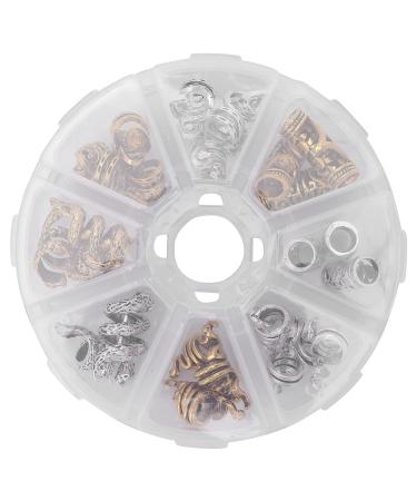 Beard Beads 32 Pieces Exquisite Dreadlocks Beads for Women Men Use Hair Tube Beads Hair and Beard Accessories