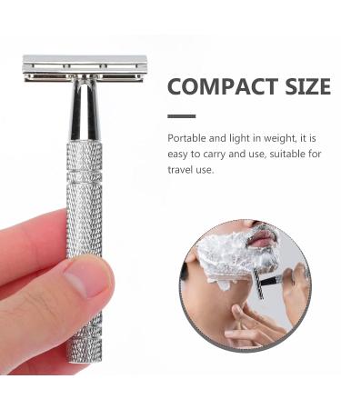 Portable Double Sided Razor Shaver Set - Travel Beard Cutter for Men & Women's Face Shaving | Professional Vintage Design - Buy Online on GoSupps.com