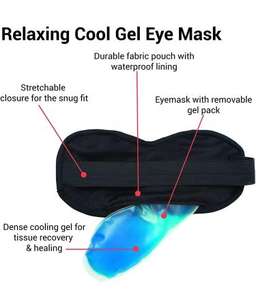 Cooling Gel Eye Sleep Mask - Dark Circles Relief Dry Eyes Treatment Pain Relief for All Ages - Pink Cooling Eye Patches - Buy Online on GoSupps.com