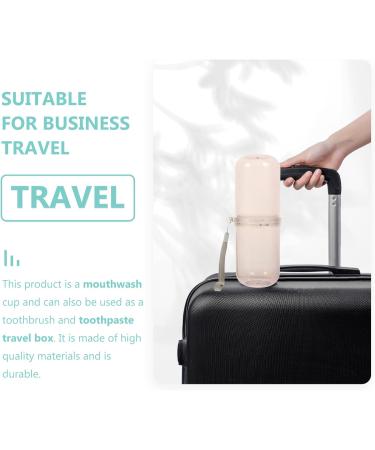 Buy Zerodeko Transparent Washing Cup & Toothbrush Travel Storage Rack - Pink | International Shipping Available - Buy Online on GoSupps.com