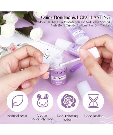 Saviland 12PCS/10ML Super Strong Nail Glue Set - Professional Long Lasting Gel for Nail Repair and Tips - Brush On Bond Gel for Press on Fake Nails - D-12PCS Nail Glue Set - Buy Online on GoSupps.com