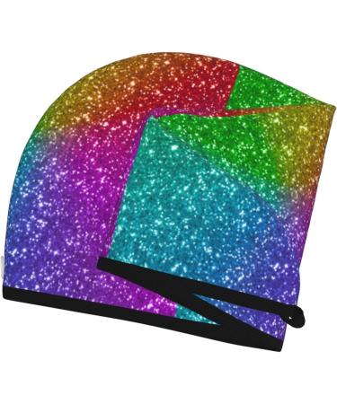 Hair Towel Wrap - Quick-Dry Hair Turban with Button | Colorful Glitter Hair Drying Towel for Effortless Style - Buy Online on GoSupps.com