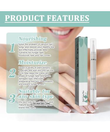 Nail care pen with tea tree oil aloe vera and vitamin E repair and care for fingernails and toenails promotes healthy nail growth nail care pen against brittle and discolored nails - Buy Online on GoSupps.com