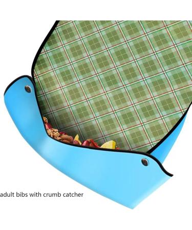 HACLEN Adult Bibs for Women Men 2 Pack Adult Bibs for Eating Waterproof Dining Clothing Protector with Crumb Catcher 1 - Buy Online on GoSupps.com