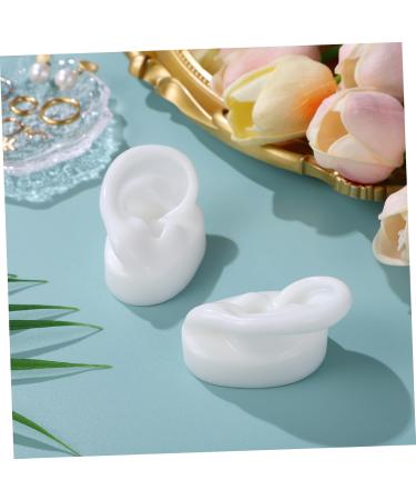 Mobestech Human Ear Model for Earring Display White Silicone Ear Model Clear Structure for Practice - Buy Online on GoSupps.com