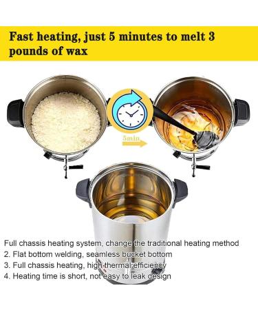 Pot De Fusion De Bougie Lectrique 8-35L Temp Rature De 80-230 F Affichage De La Temp Rature De l'eau LED Outil De Fusion De Cire De Noix De Coco De Savon De Paraffine 30L - Buy Online on GoSupps.com