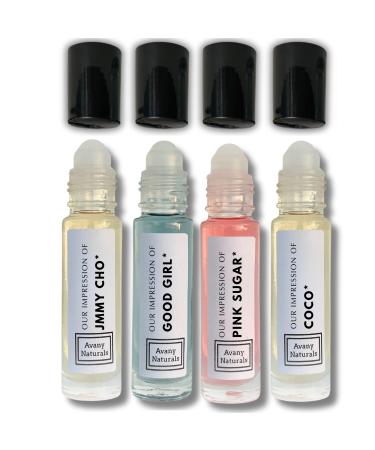 Perfume Oils for Women Long Lasting - Mini Perfume Set Replicant Perfume Body Oils Must Haves for Women Smells Goods for Women 4 Pc (Sweet Set)