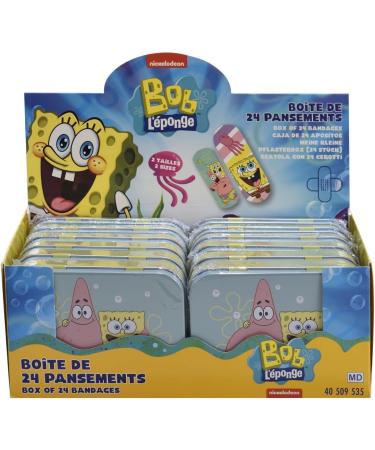Buy Spongebob Children's Plaster - 2 Pieces in Metal Box | 24 Beautiful Design Plasters for Kids - Perfect for Backpack & Handbag - Buy Online on GoSupps.com