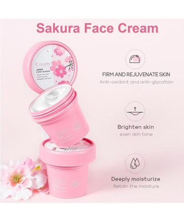 Sakura Skin Care Set - 5-Piece Face Care Gift Set for Women & Teens | Moisturizer Cleanser Serum Eye Cream & Mud Mask - Buy Online on GoSupps.com