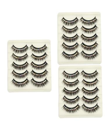 minkissy 30 Pairs Diamond False Eyelashes Halloween Halloween Natural False Lashes Natural False Eyelashes Lash Extensions False Eyelashes Dramatic Glitter Artificial