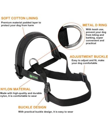 ILEPARK Adjustable Nylon Dog Muzzle - Stop Biting Barking & Chewing | XXL Black | International Shipping - Buy Online on GoSupps.com