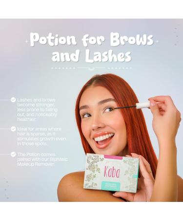 Kaba Eyelash Growth Serum for Longer Thicker & Stronger Eyelashes with Essential Oils. Dermatologist Tested. Includes Makeup Remover Oil - Improved Formula - Buy Online on GoSupps.com