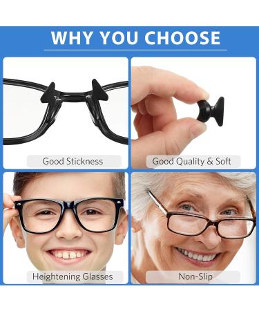 20 Pairs 2.5mm Butterfly Shape Silicone Glasses Nasal Pads - Soft Slipproof Adhesive for Comfort (Black) - Buy Online on GoSupps.com