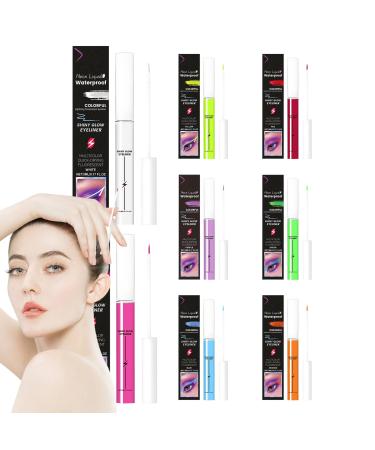 For Eyes | 8 Colors Luminescent Makeup - Waterproof Eyeliner with Long Lasting Wear - For Outdoor Events Daily Use Parties Nights Out Home Travel Weddings Work Women and Girls