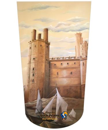 Heal with Appeal Amputee stump sock Wales Castle Mural B 3Ply stump sock