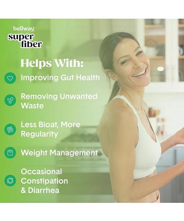 Bellway Fiber Super Fiber Powder - Lemon Lime 13.7 oz | Psyllium Husk Supplement - Buy Online on GoSupps.com