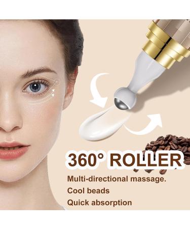 MEITREND Coffee eye serum eye cream against dark circles and bags antiaging eye serum with 360 massage ball remove dark circles eye care for reduced bags wrinkles and fine lines - Buy Online on GoSupps.com