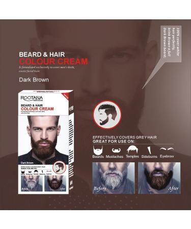  Lambo Beard Dye for Men Mustache Shampoo for Men Grey Hair and Coloring Natural and for Beard and Mustache Coloring Black/Brown - Buy Online on GoSupps.com