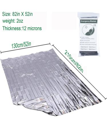 Crisonky Emergency Mylar Thermal Blankets - Reflective Outdoor Survival First Aid Foil Blanket 3-Pack - Buy Online on GoSupps.com