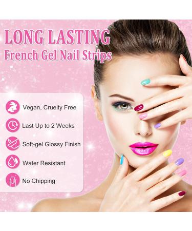  Ceboic Ceboic Set of 16 Semi-Cured Gel Nail Stickers - Solid Color - For Women and Girls (Cherry Shade) - Buy Online on GoSupps.com