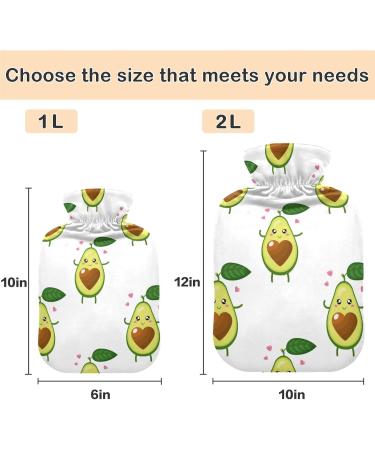 Naanle Herz Avocado 1L Transparent Hot Water Bottle - Bed & Hand Heater for Pain Relief | Heat & Cold Therapy - Buy Online on GoSupps.com