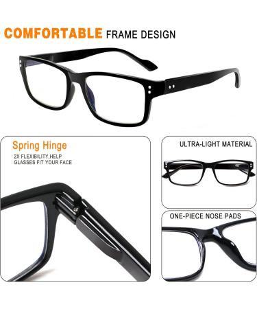CLASAGA 2 Pack Multifocus Reading Glasses for Women & Men - Blue Light Blocking Spring Hinge Black/Tortoise 2.25x - International Shipping Available - Buy Online on GoSupps.com