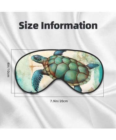 Soft Sleep Mask for Men & Women - Double-Sided Ocean Turtle & Conch Eye Covers - Adjustable Blacout Blindfold for Travel & Home - Buy Online on GoSupps.com