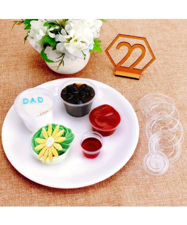 200 Sets 5.5oz Clear Plastic Disposable Portion Cups with Lids - Premium Small Containers for Souffle, Condiments, Jello Shots, Slime & Medicine - Buy Online on GoSupps.com