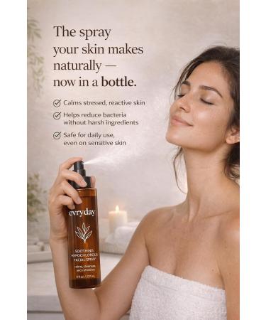 evryday Hypochlorous Acid Facial Mist 8oz | Gentle Facial Hydration Spray for Sensitive Irritated and Acne-Prone Complexions | pH-Balanced Daily Toner & Piercing Care Support - Buy Online on GoSupps.com