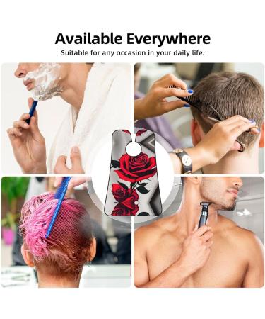 Red Rose Print Beard Bib Apron for Men | Beard Hair Catcher & Cape Cloth for Easy Shaving & Trimming - Buy Online on GoSupps.com
