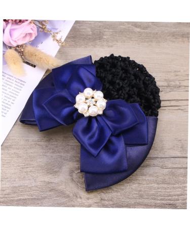 minkissy Pearl Tiara Women Hair Accessories French Barrette Hair Clips Net Hair Snood Crochet Snood Net Bun Cover Bowknot French Hair Clip Elastic Hair Clips Bun Hair Nets Bow Headdress Wig - Buy Online on GoSupps.com