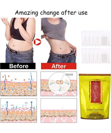 Ginger Detox Foot Patches for Weight Loss & Toxin Removal | Anti-Swelling & Stress Relief | Enhance Blood Circulation - 10PCS - Buy Online on GoSupps.com