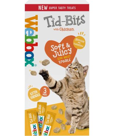 Webbox Tid-Bits Treats Variety Pack Chicken & Salmon Semi Moist Cat Treats (24 Treat Packs) (Mixed Variety) - Buy Online on GoSupps.com