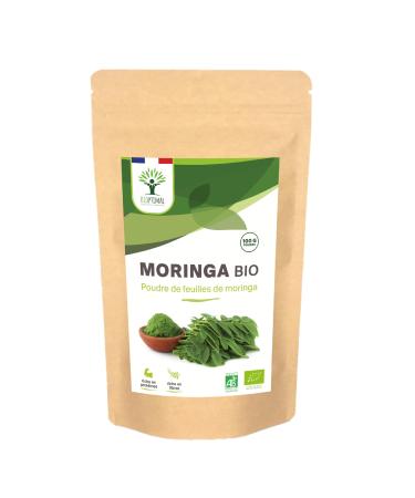 100% Feuille de Moringa Oleifera Bio - Bioptimal - En Poudre - Antioxydant Immunit Anti-Fatigue Cheveux - Vitamine A C E - Origine Kenya - Conditionn en France - Certifi Ecocert - 100 g 100 g (Lot de 1)