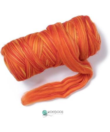 Kondoos Multi Colored Natural Wool Roving 1 lb - Ideal for Needle Felting and Handcrafts - Buy Online on GoSupps.com