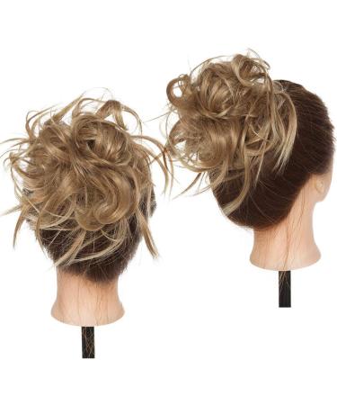 Tousled Updo Messy Bun Hair Extension - Light Brown Blonde Highlight - Buy Online on GoSupps.com