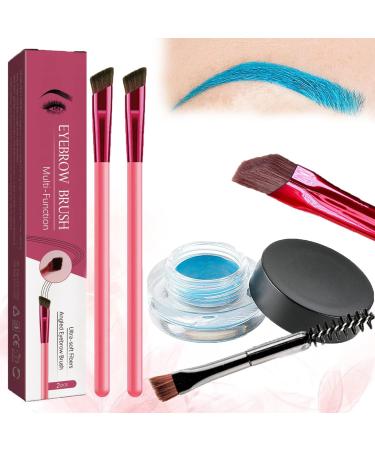 EZGHAR Anjoize Eyebrow Pen Anjoize 4D Laminated Brow Grooming Kit 4D Laminated Brow Starter Kit 4D Hair Stroke Brow Stamp Brush with Waterproof Eyebrow Gel (Sky Blue)